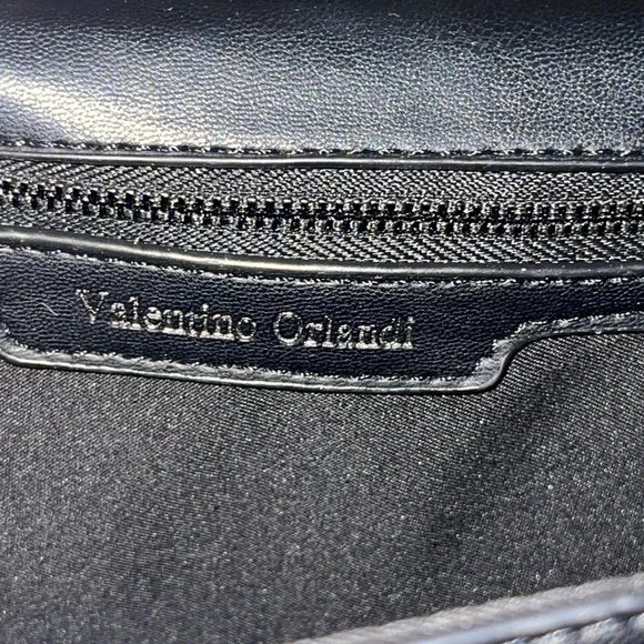 NWT-Valentino Orlandi quilted crossbody black vegan leather bag. - Picture 11 of 14